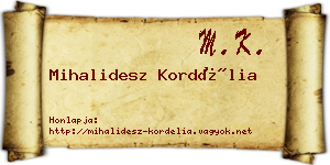 Mihalidesz Kordélia névjegykártya
